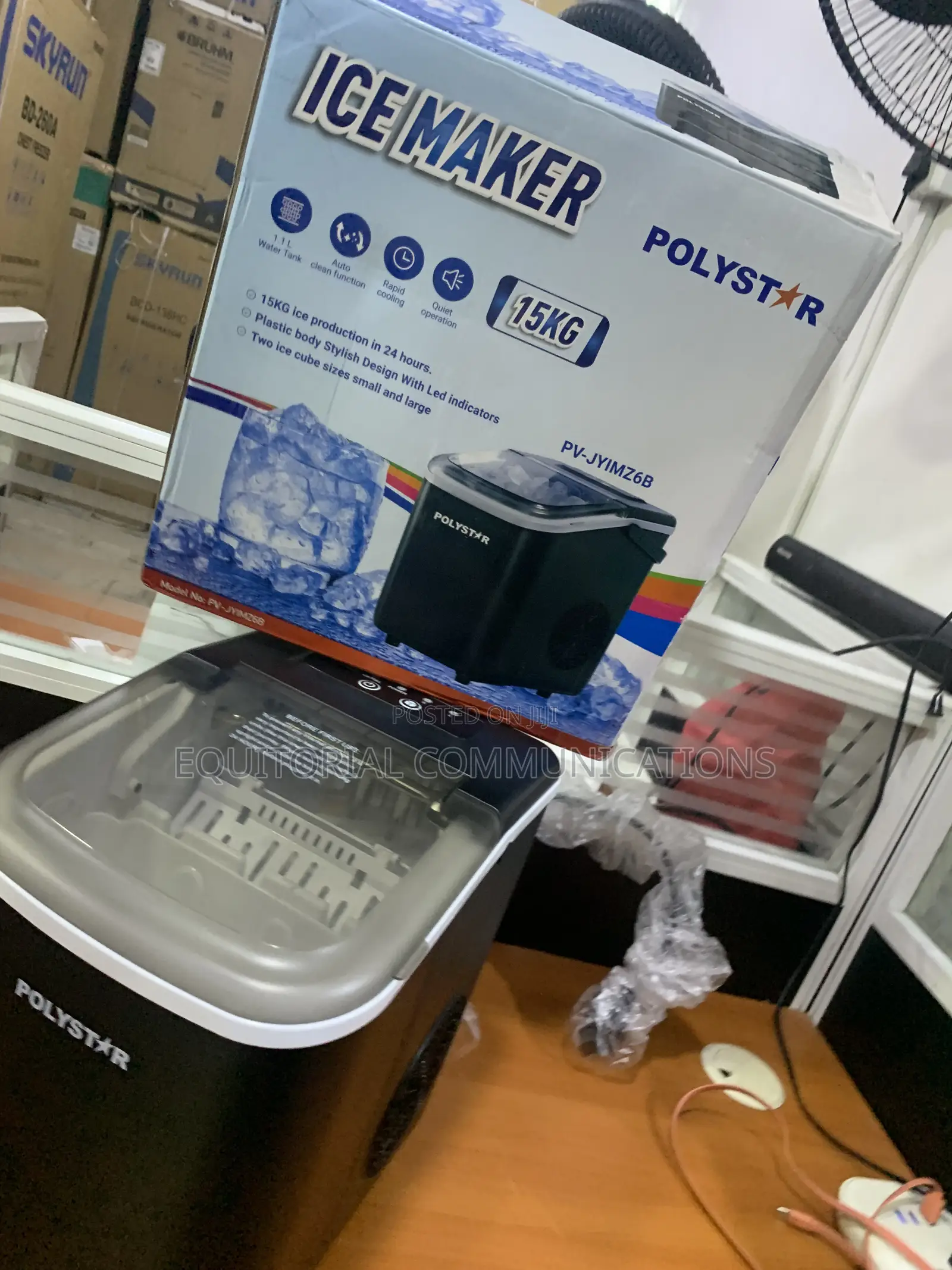 Polystar 15KG Ice Maker – Keep Refreshments Ready for Family and Guest
