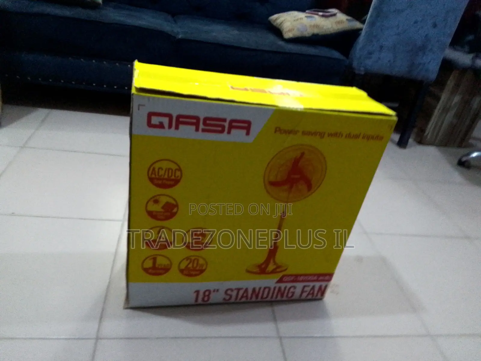 Affordable 18 Inch Qasa Dual Power Standing Fan
