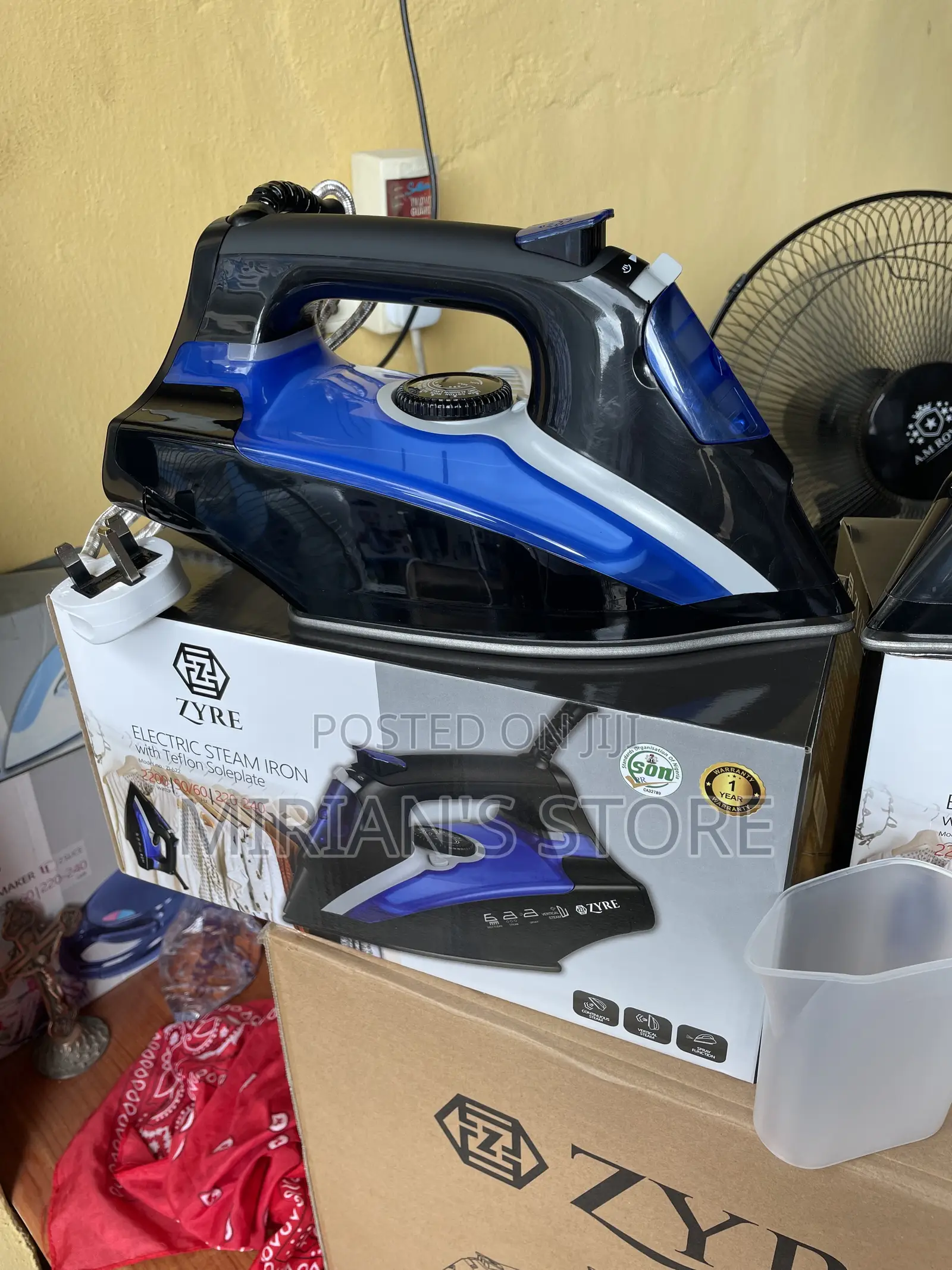 ZYRE Electric Steam Iron (Teflon Soleplate) - Model ZI-622