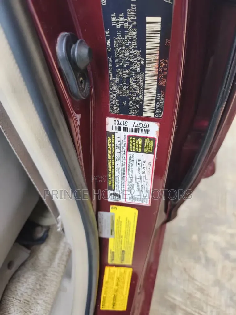 Toyota Sienna XLE Limited 2007 Red