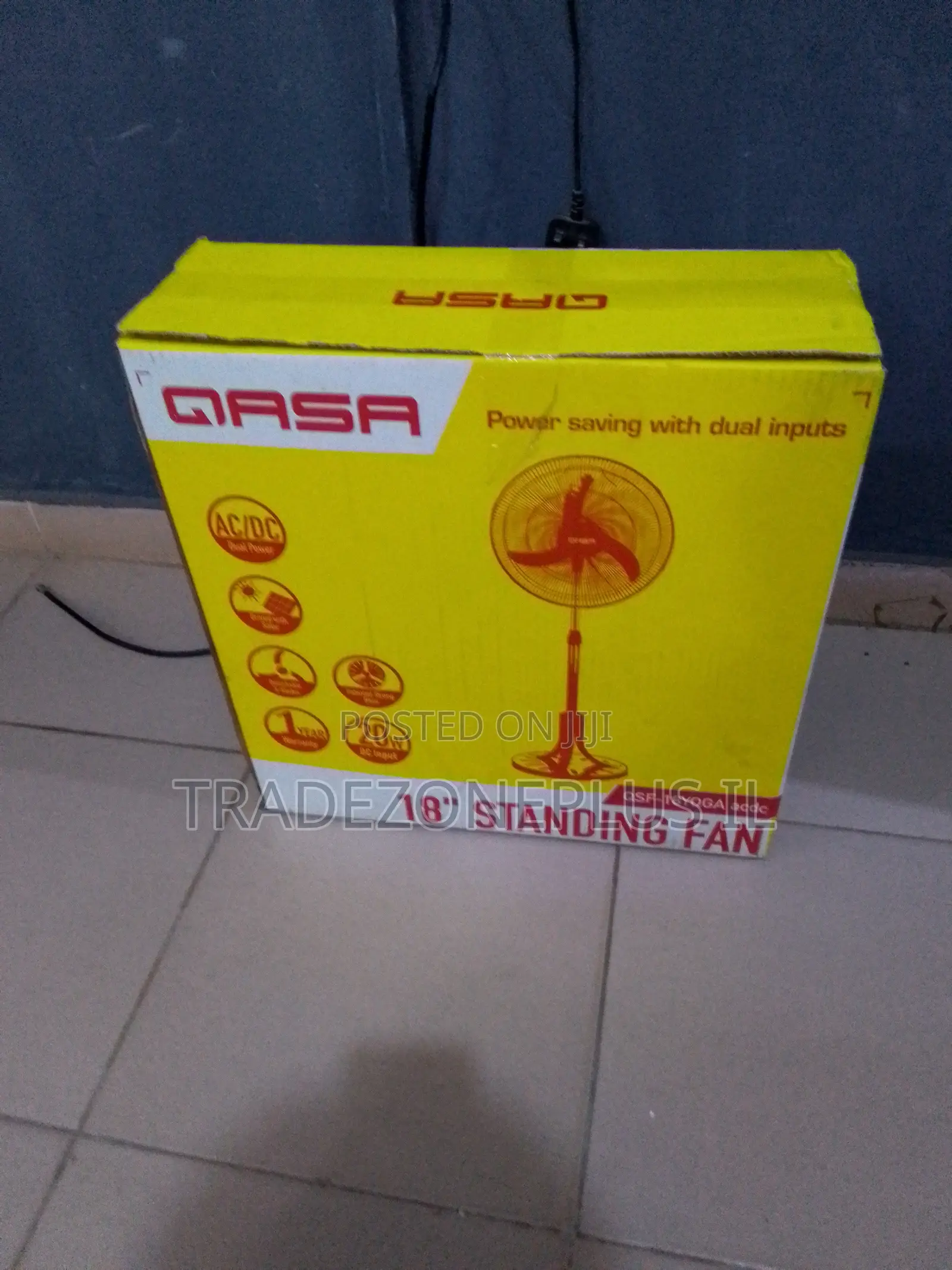 Versatile 18in AC/DC Pedestal Fan From Qasa
