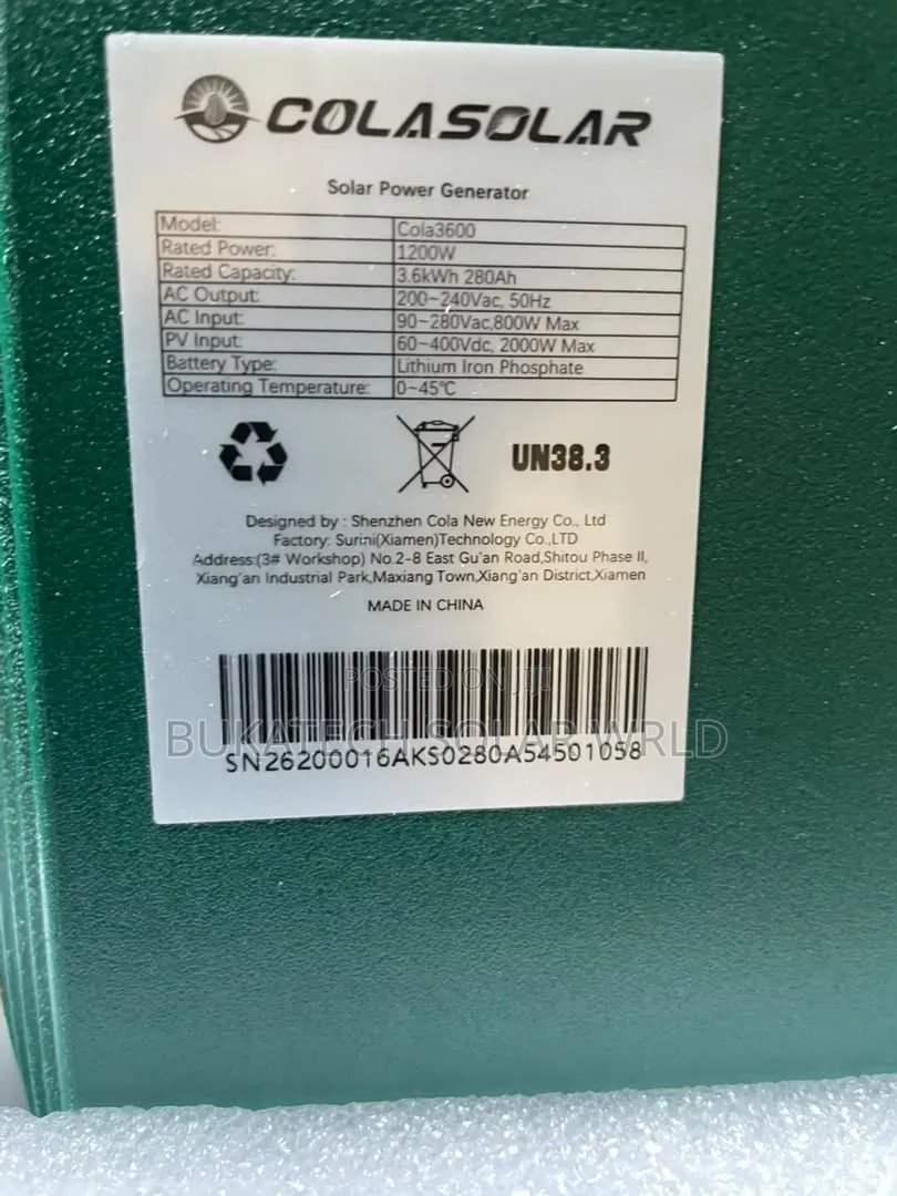 1200w Cola Solar Generator