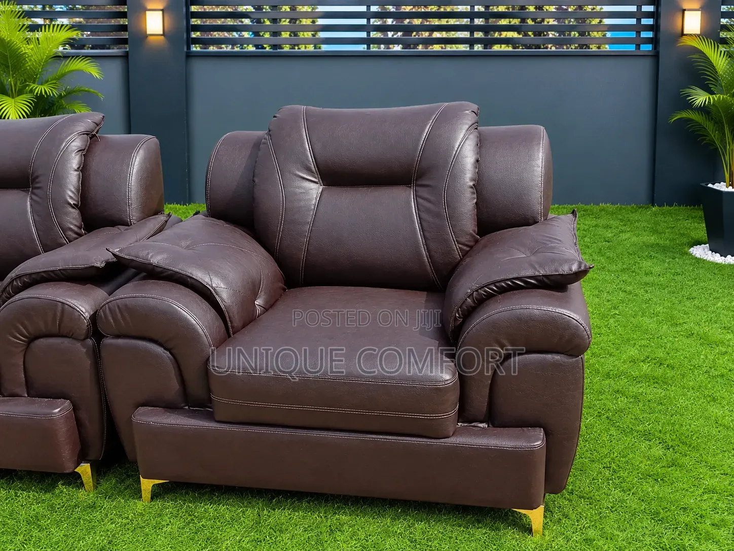 Brand New 4 Seaters Full Padded Leather Sofa Set (2,1,1) Seaters