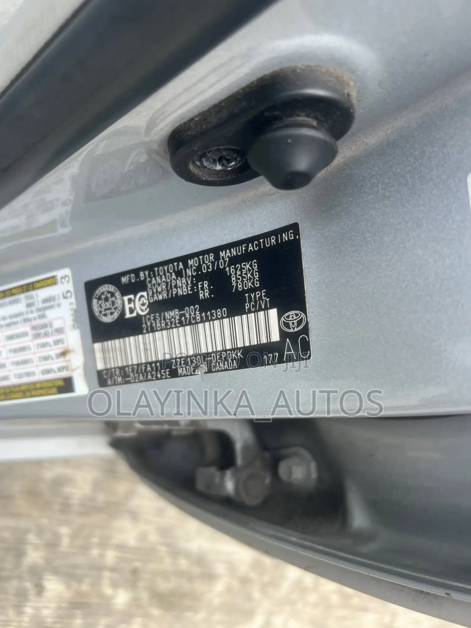 Toyota Corolla 2007 Silver