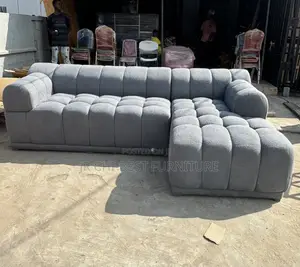 Uniquely Made Upholstery L-Shaped Fabric Sofa