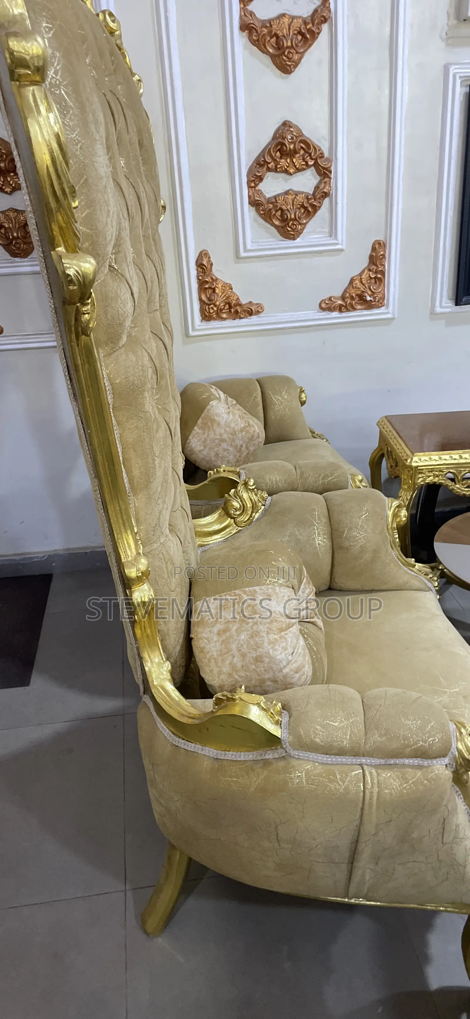 HRH Golden Antique Chair