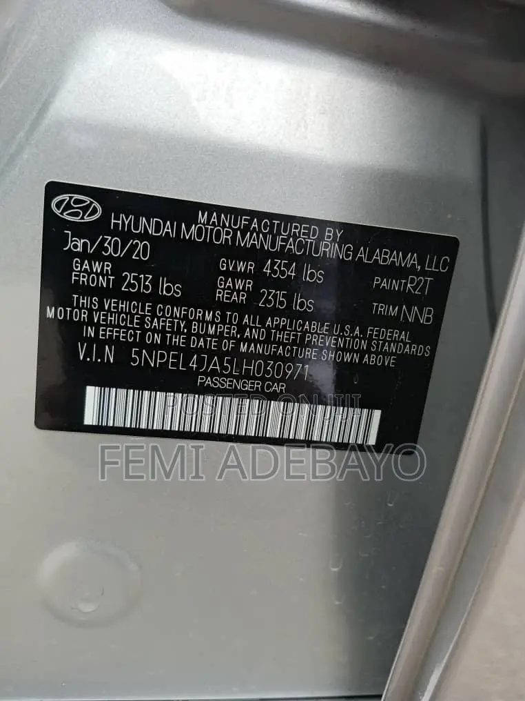 Hyundai Sonata 2020 Silver