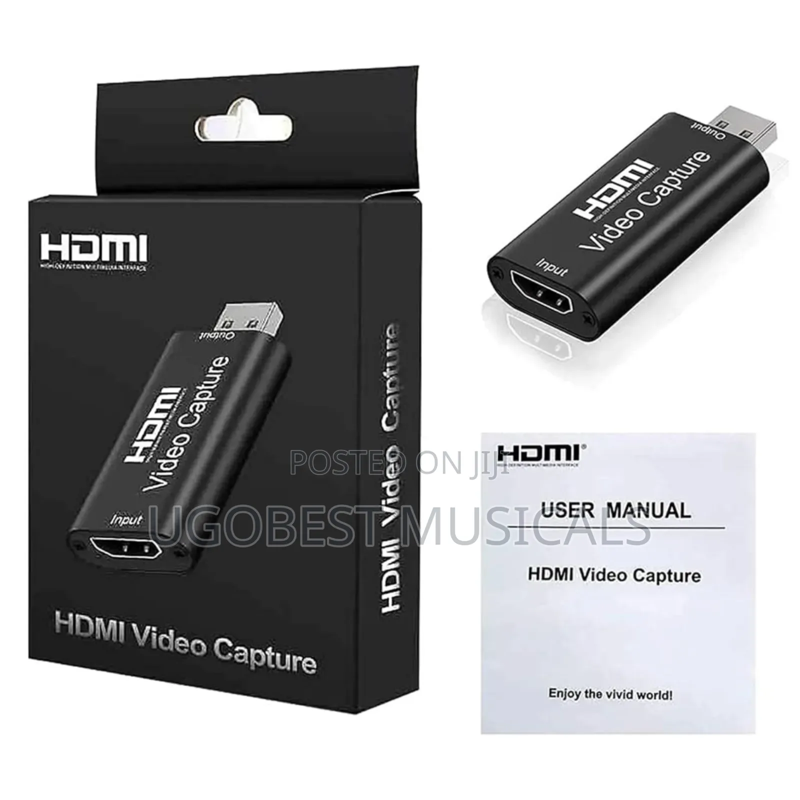 HDMI to USB Video Capture Card — Plug and Play Audio/Video Grabber