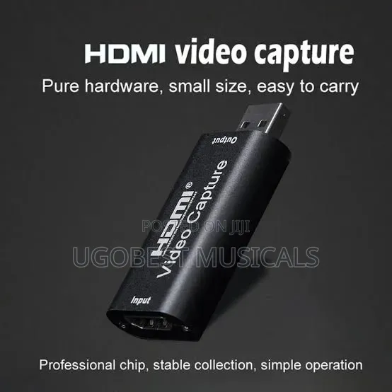 HDMI to USB Video Capture Card — Plug and Play Audio/Video Grabber