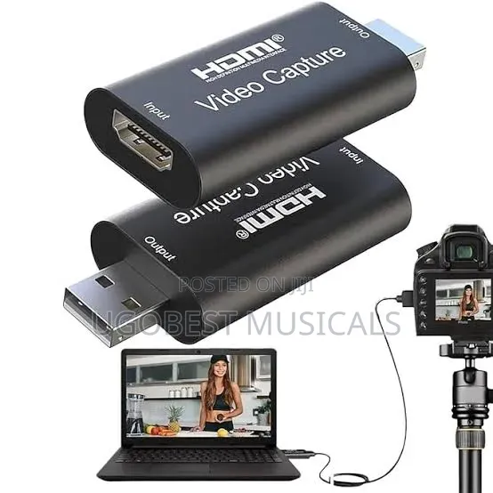 HDMI to USB Video Capture Card — Plug and Play Audio/Video Grabber
