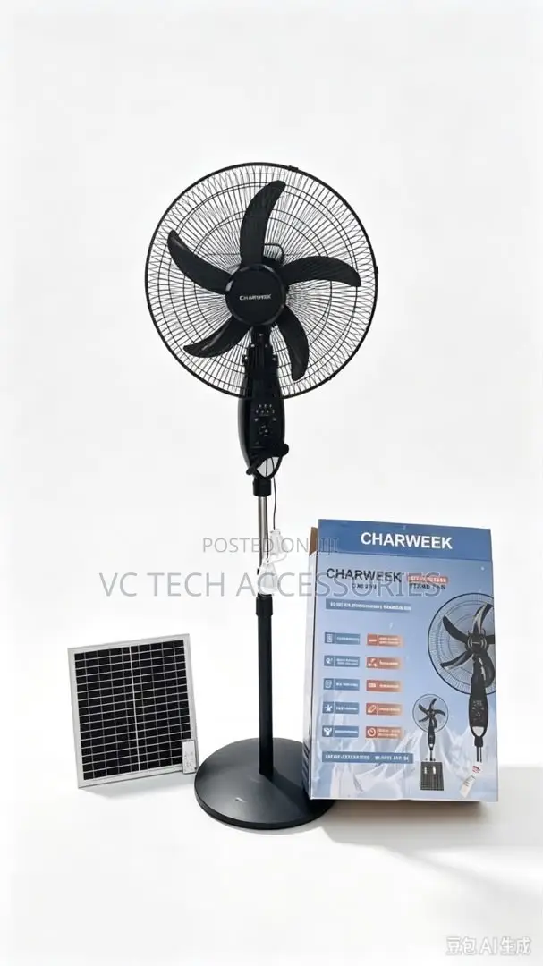 Charweek 18”AC/Dc Rechargeable Standing Fan