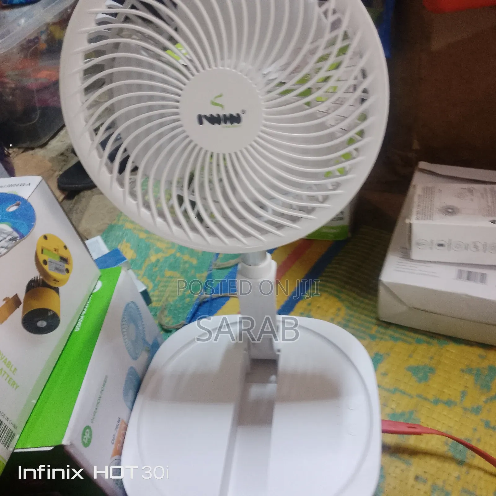 8 Inches Eco Rechargeable Telescopic Fan