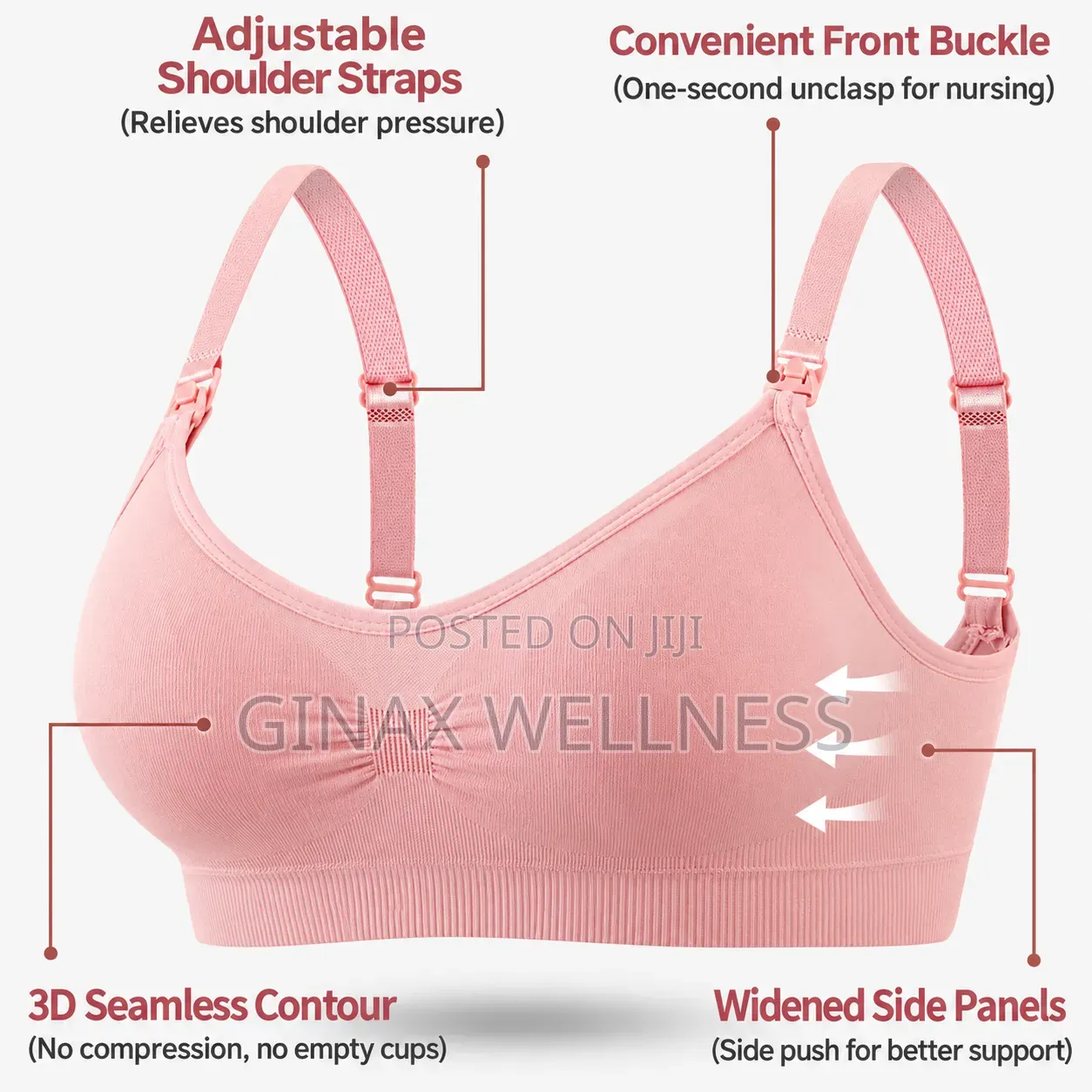 Maternity Bra With Clip-Down Straps and Removable Pads | Nursing Bra
