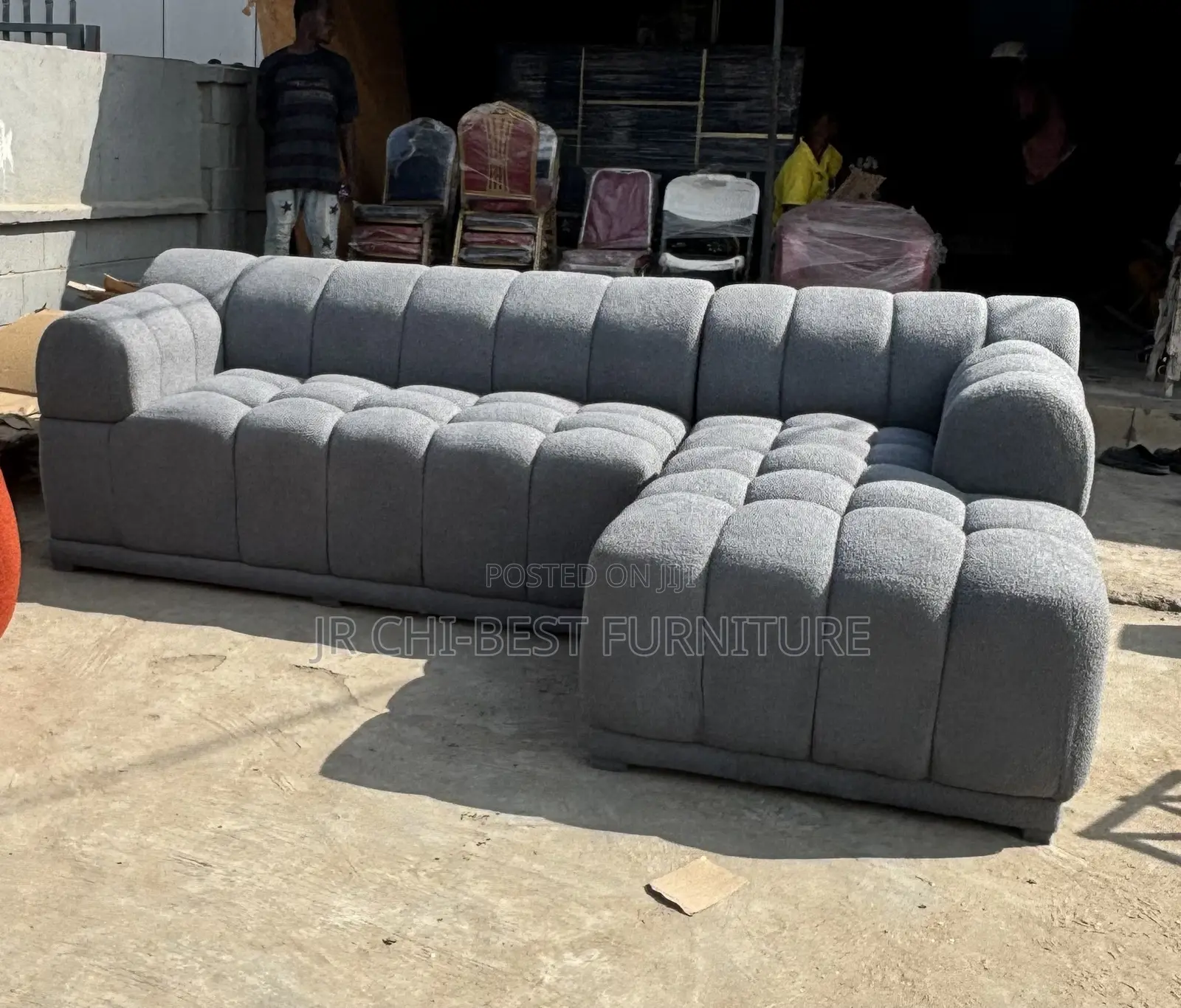 Highly Valued L-Shaped Upholstery Fabric Sofa
