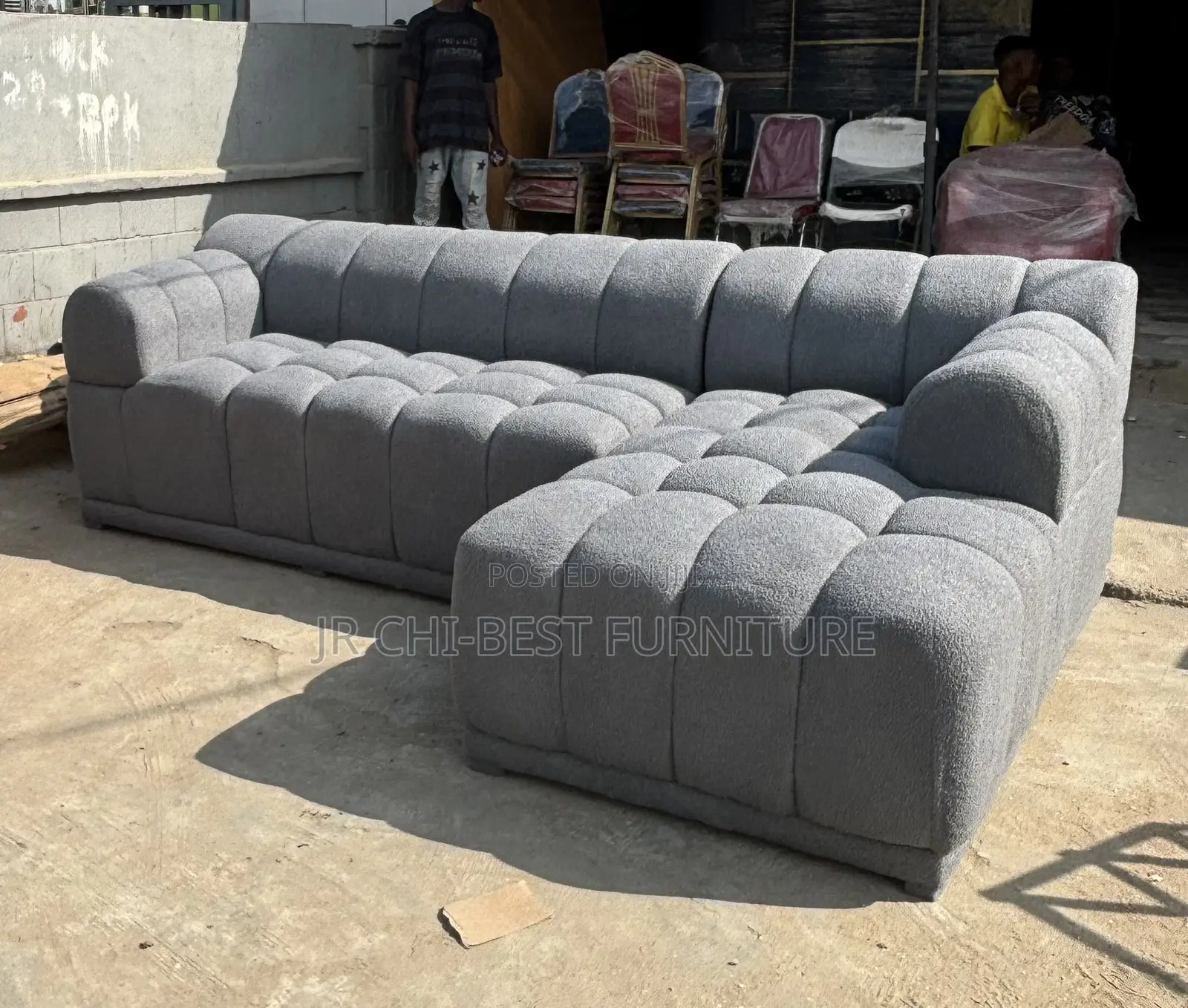 Highly Valued L-Shaped Upholstery Fabric Sofa