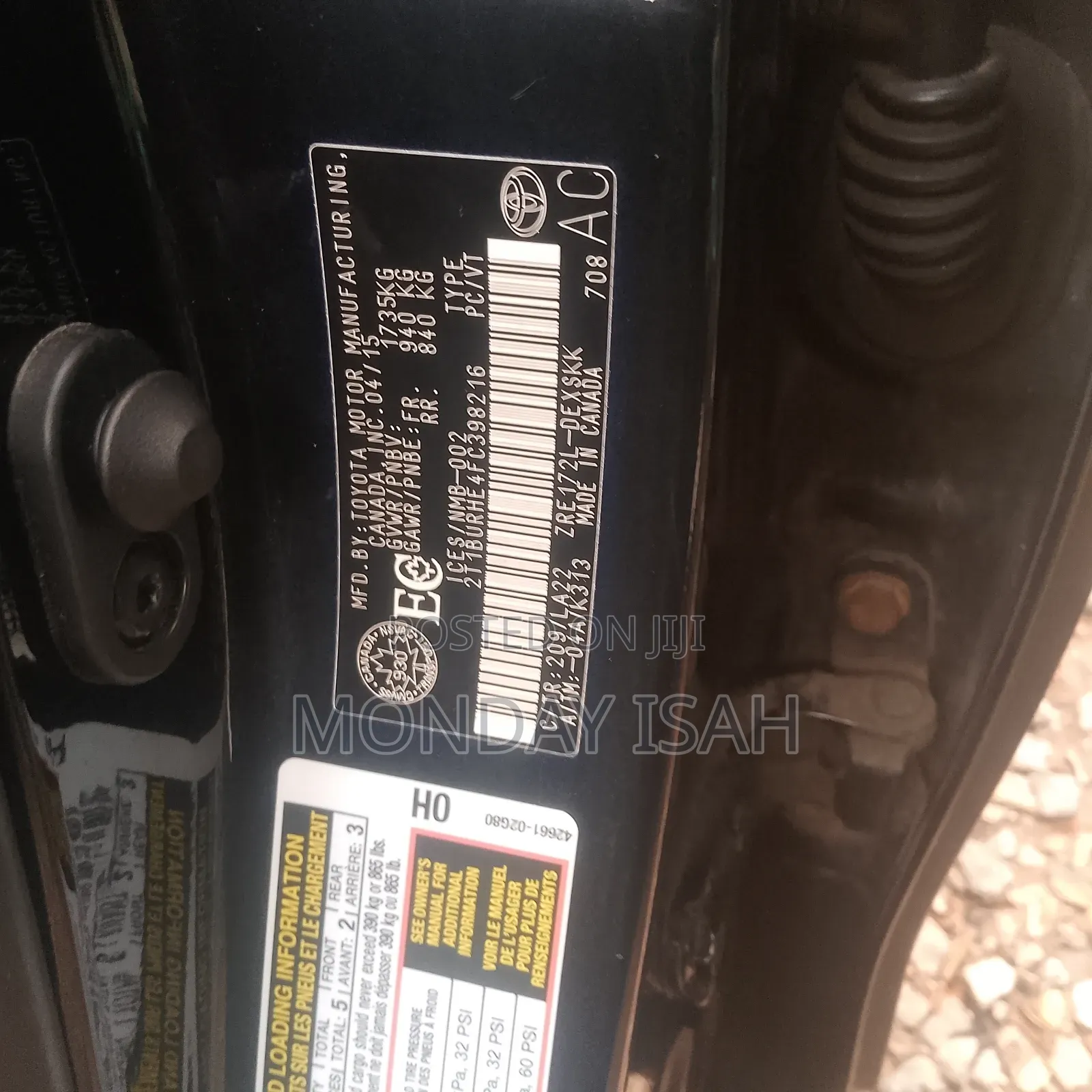 Toyota Corolla 2015 Black