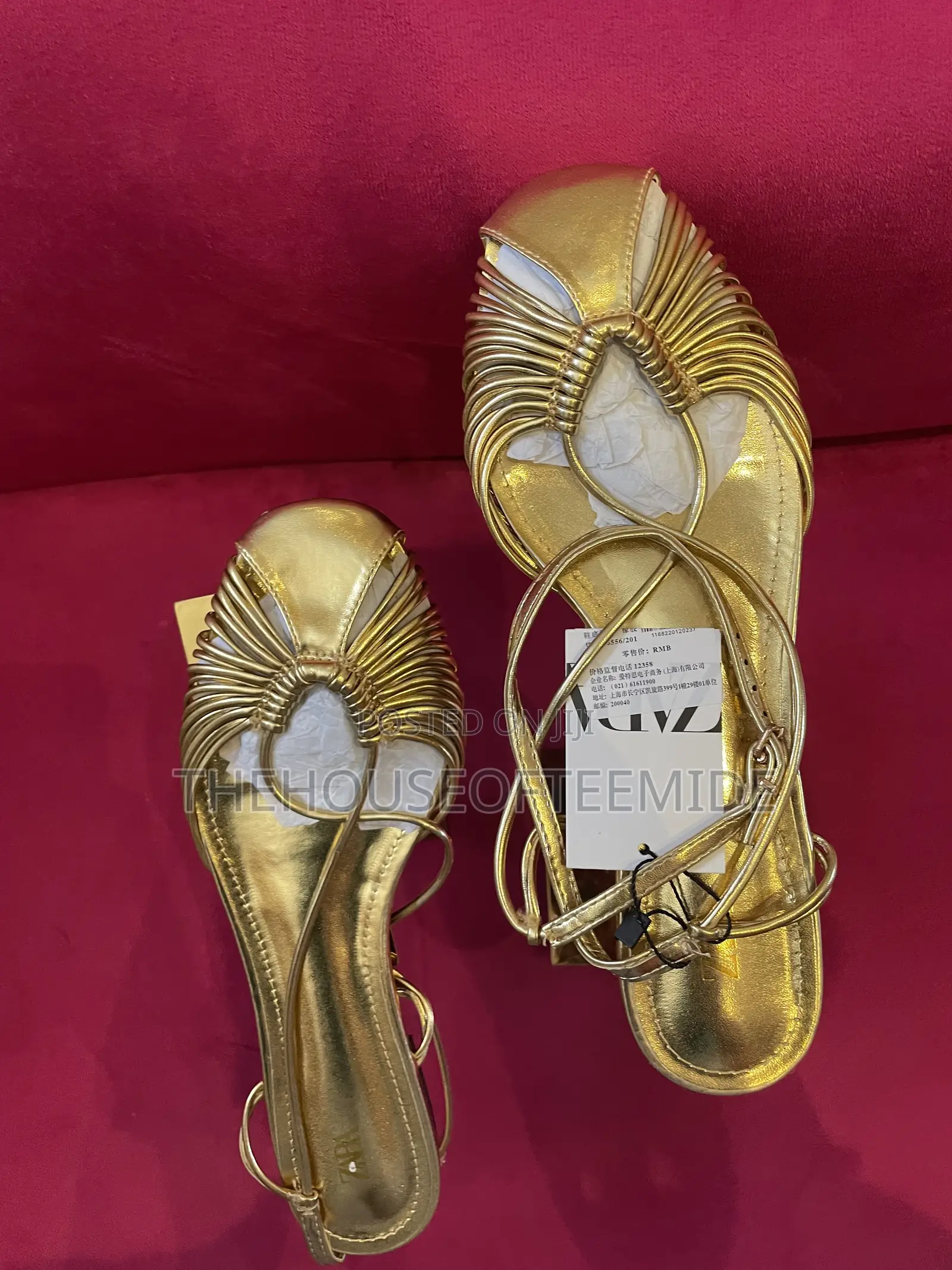 Golden Zara Sandal for Ladies