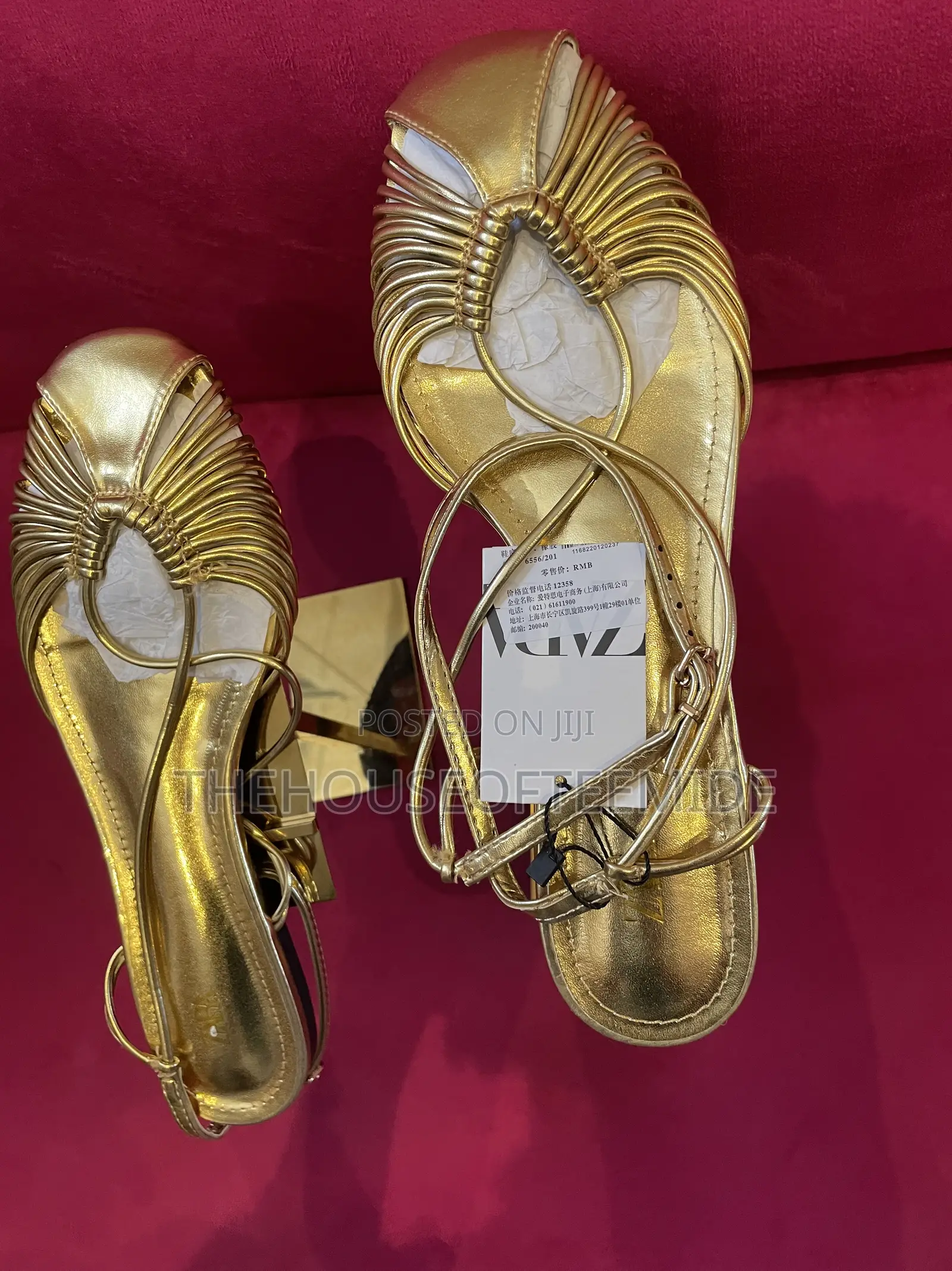 Golden Zara Sandal for Ladies