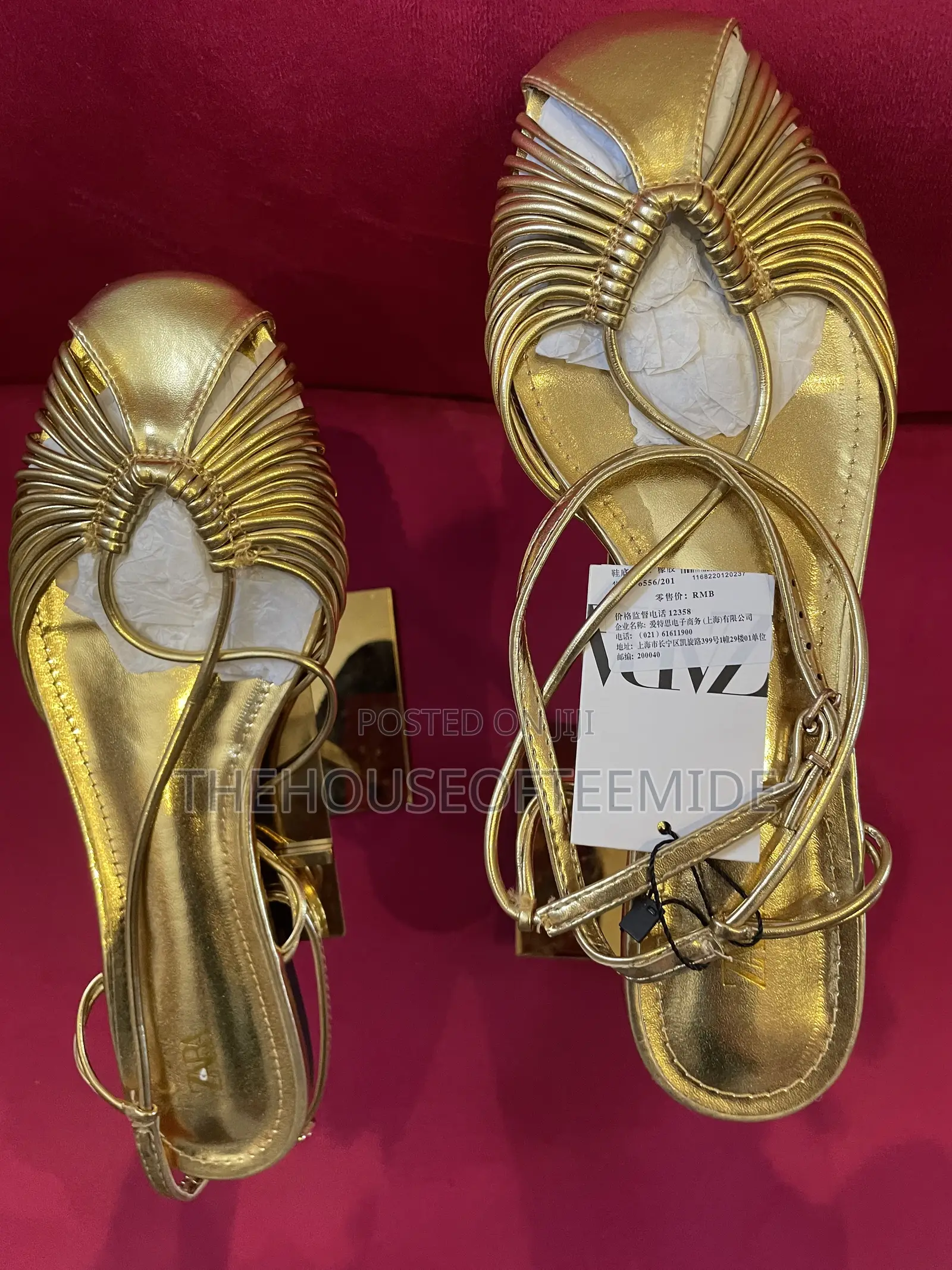 Golden Zara Sandal for Ladies