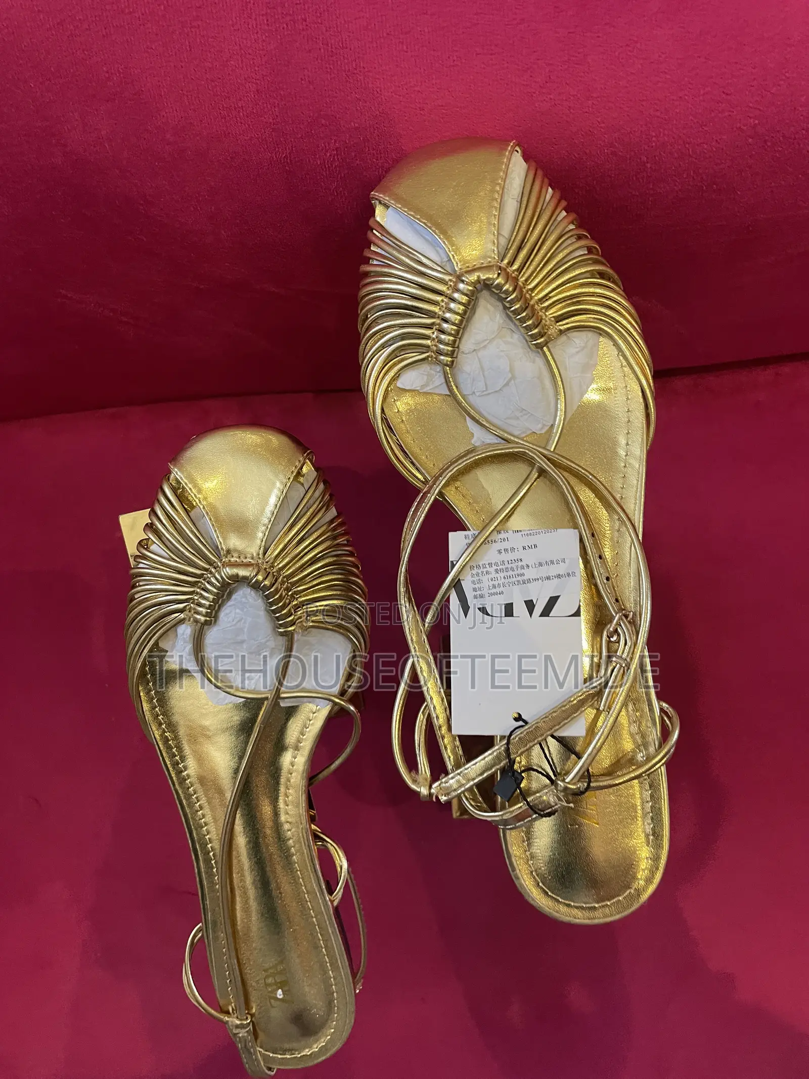Golden Zara Sandal for Ladies