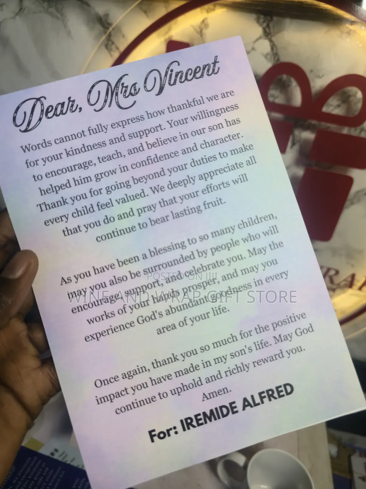 Personalized Gift Card