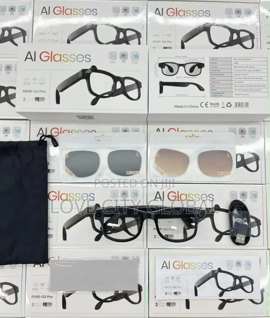 G2 Pro Ai Smart Glass 8MP 4K HD Camera Translate Chatgpt BT Cal 3 Lens
