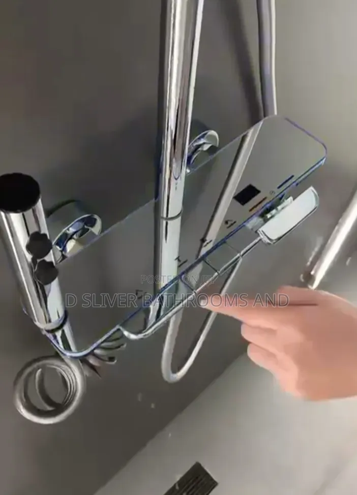 Luxury Digital Thermostatic Shower Panel With Hand Rose