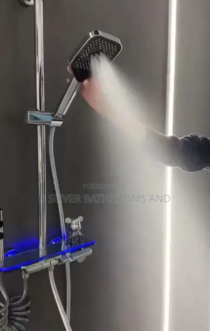 Luxury Digital Thermostatic Shower Panel With Hand Rose