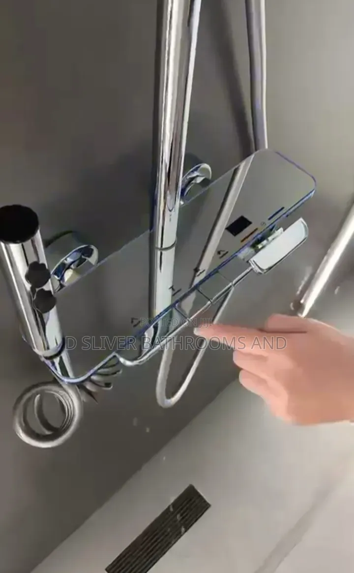 Luxury Digital Thermostatic Shower Panel With Hand Rose
