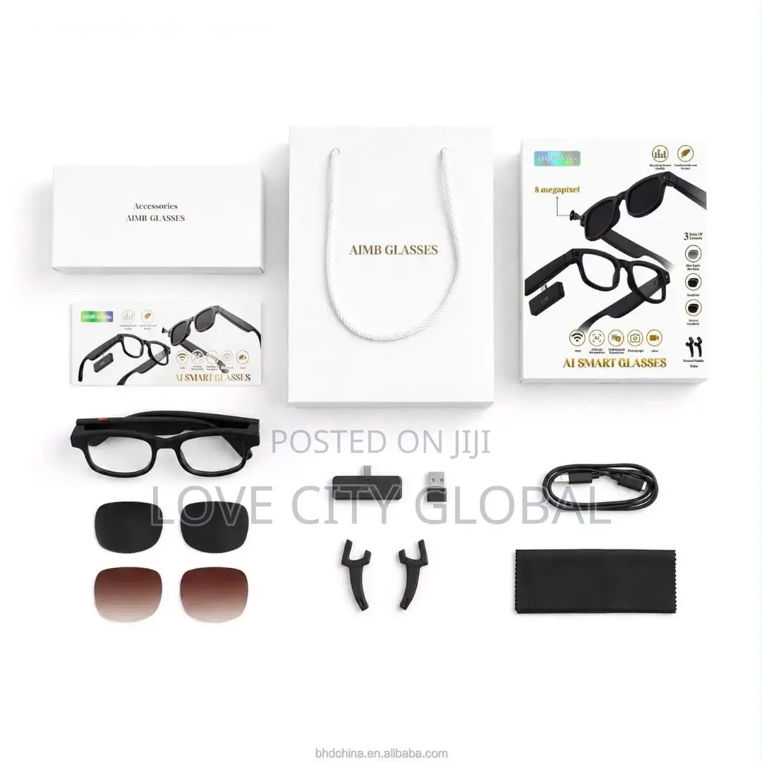 G1 Max AI Smart Glasses 8MP 4K Camera, ChatGPT, Bluetooth, 3 Lenses