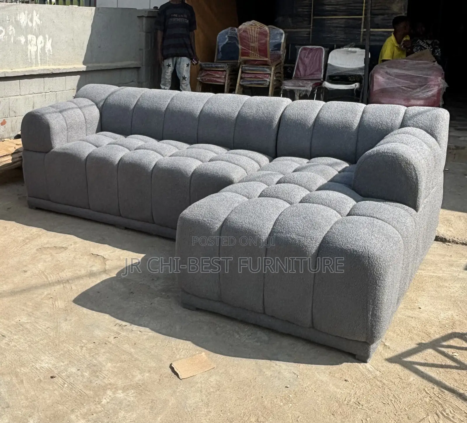 Quality Upholstery Fabric L-Shaped Sofa