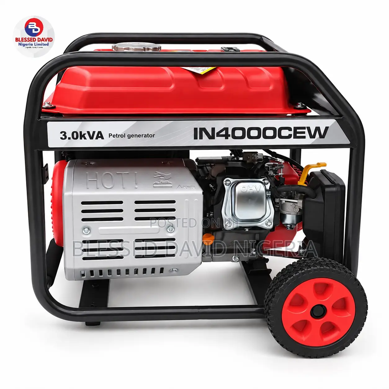 iPower IN4000CEW 3.0Kva Key Start Petrol Generator, 100% Copper