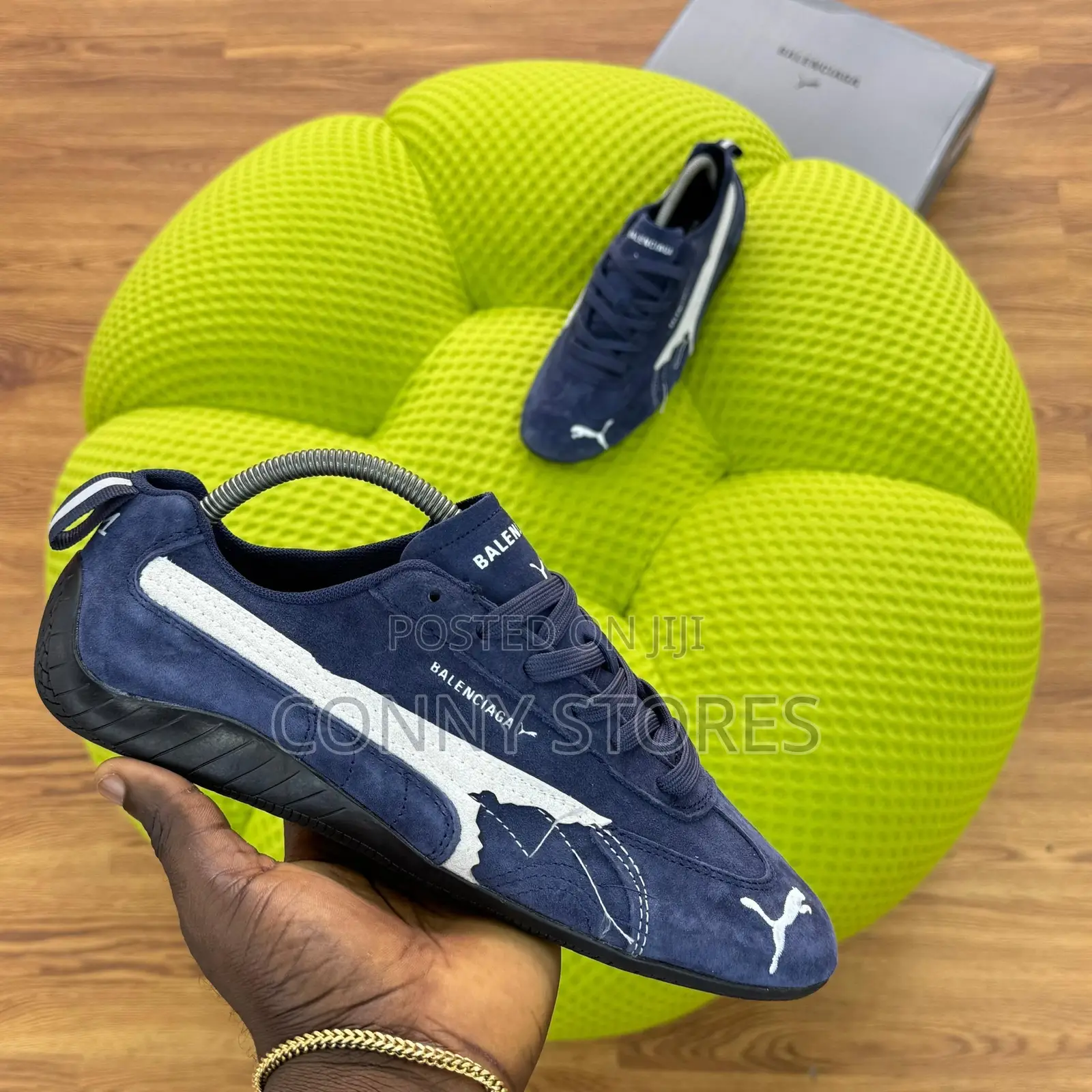 Balenciaga Fw25 X Puma Speedcat Leather “Navy White”