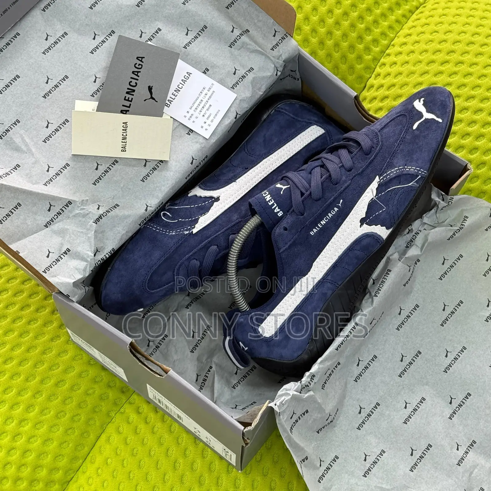 Balenciaga Fw25 X Puma Speedcat Leather “Navy White”