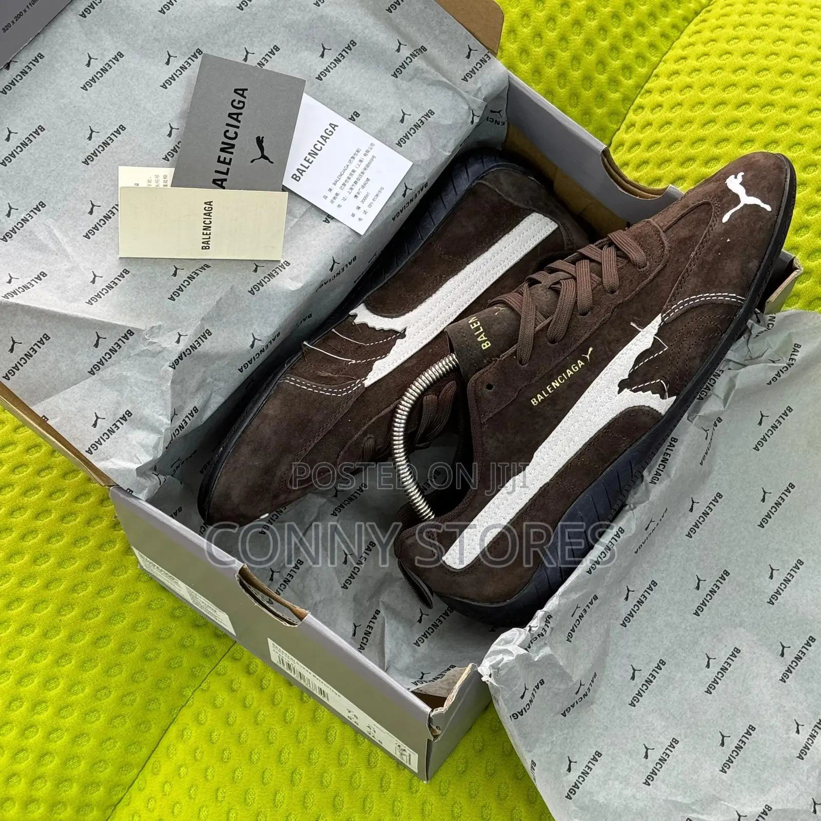 Balenciaga Fw25 X Puma Speedcat Leather “Brown White”