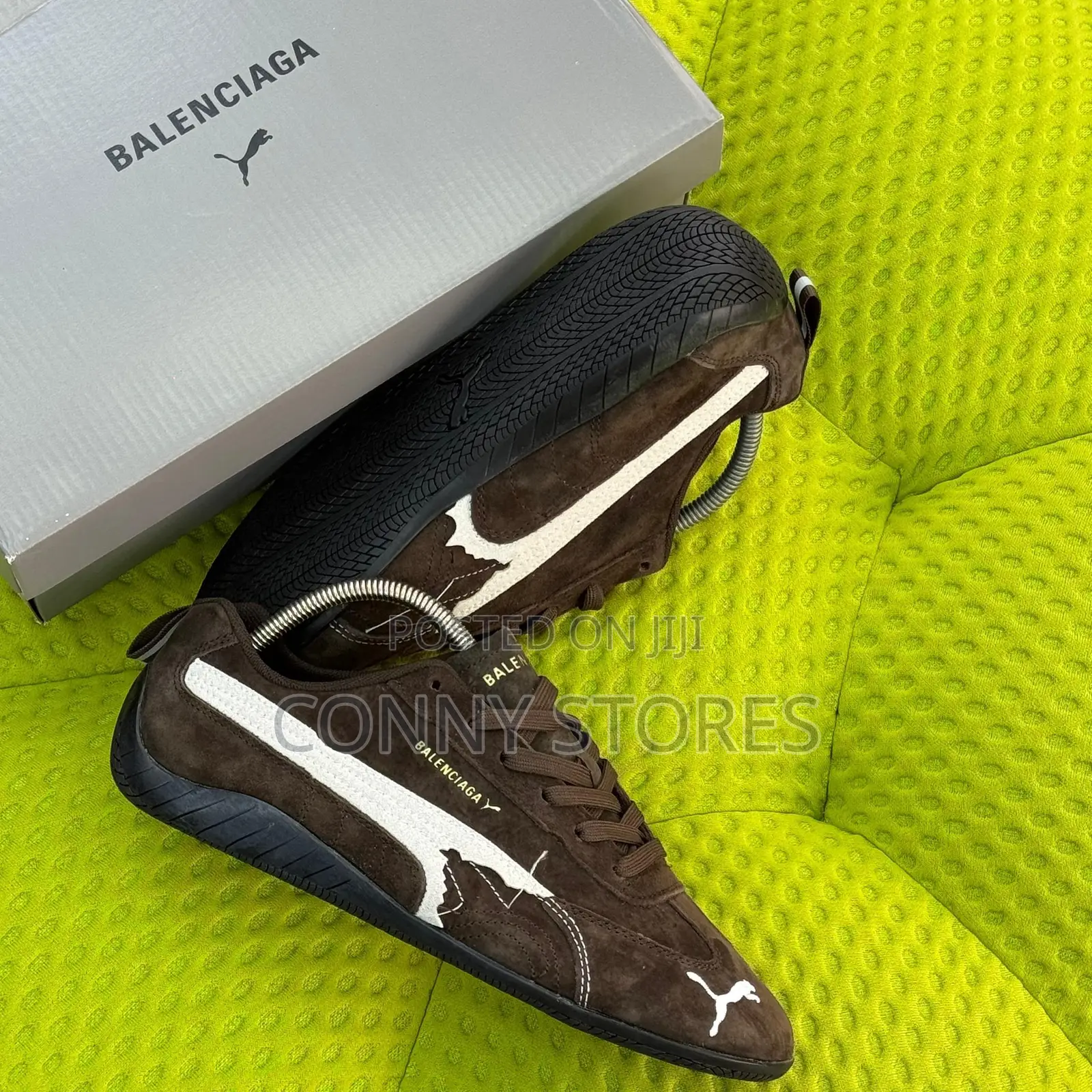 Balenciaga Fw25 X Puma Speedcat Leather “Brown White”