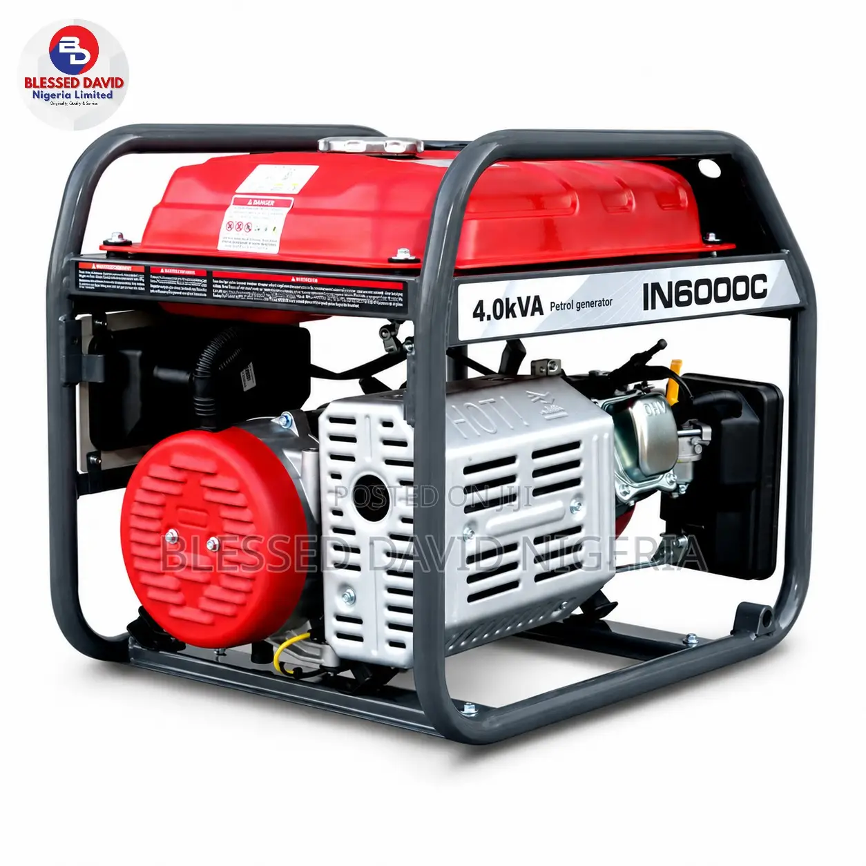 iPower IN6000C 4.0Kva Key Start Petrol Generator, 100% Copper