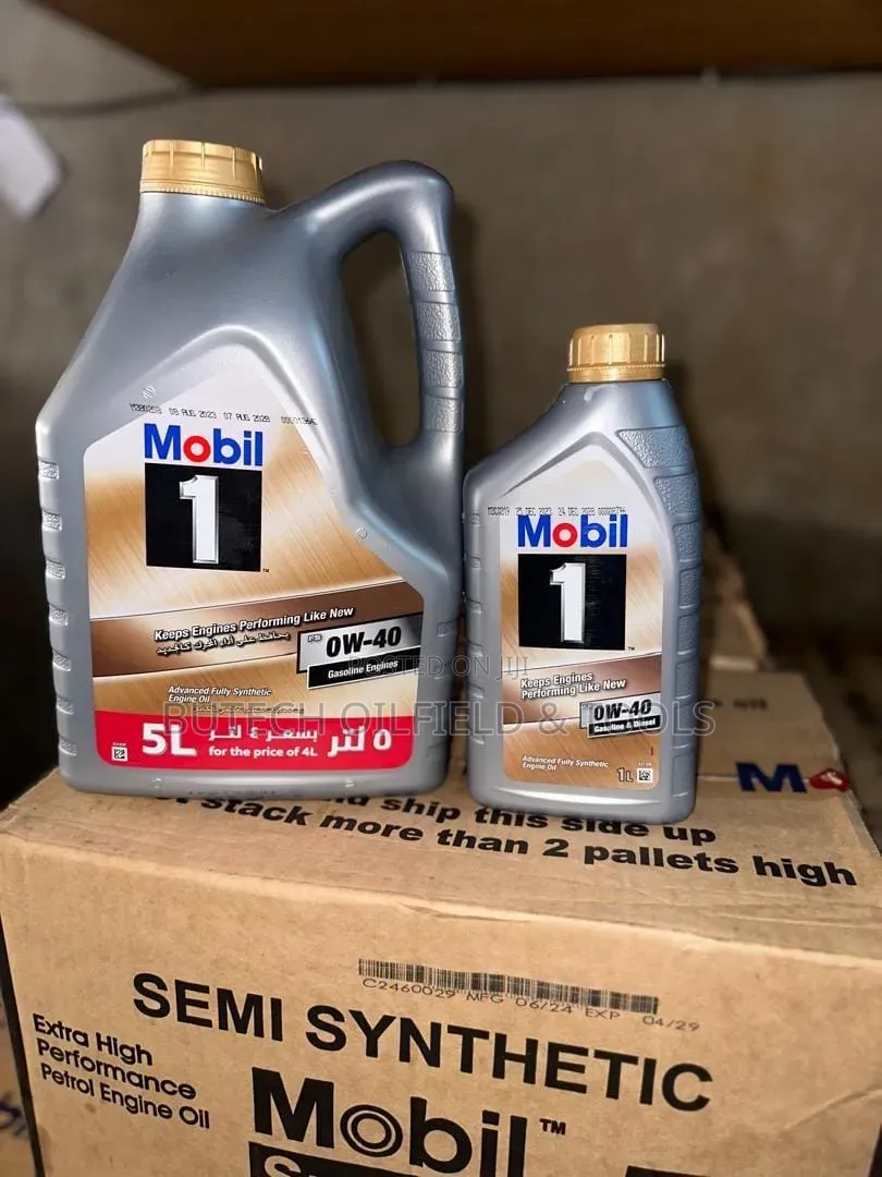 Mobil 1 0w-40 Advanced Fully Synthetic Engine Oil (5L and 1L).