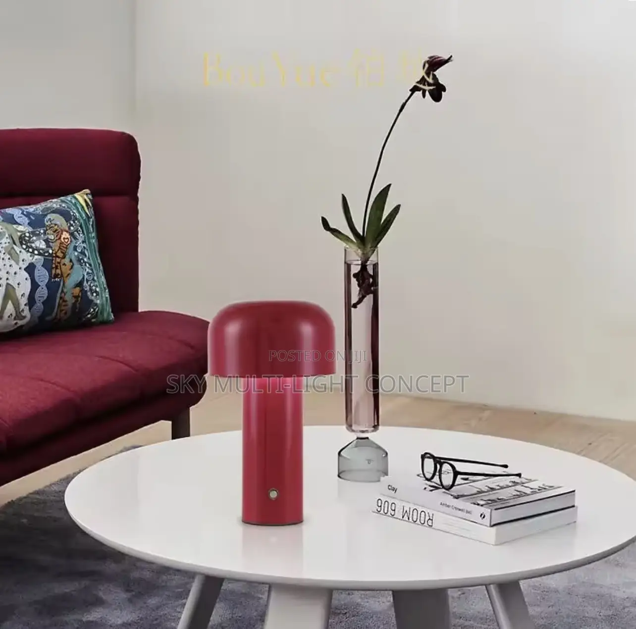 Rechargeable Touch Control Red Desk Lamp