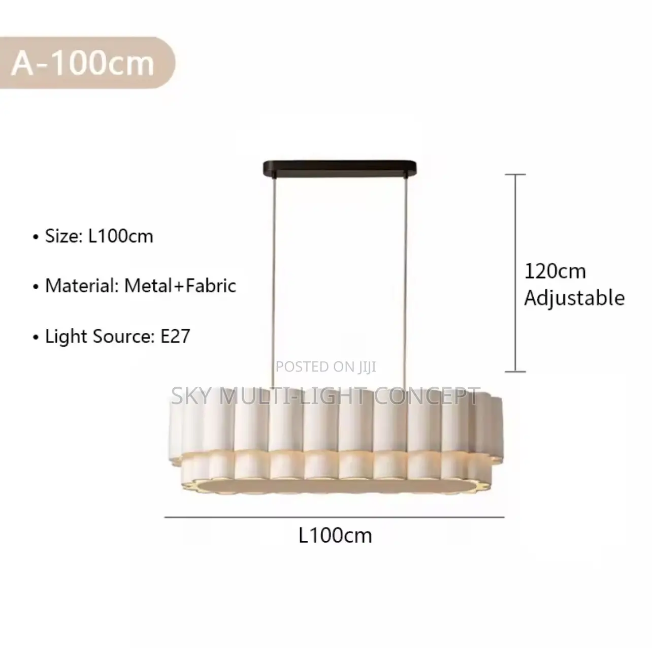 Modern Retro Fabric Chandelier