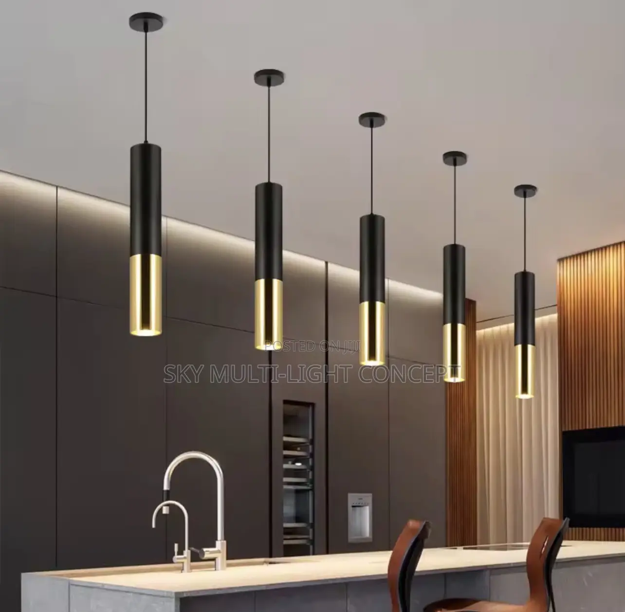 Modern LED Long Tube Pendant Spotlight