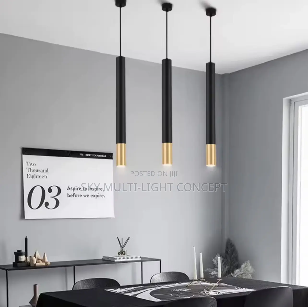 Modern LED Long Tube Pendant Spotlight