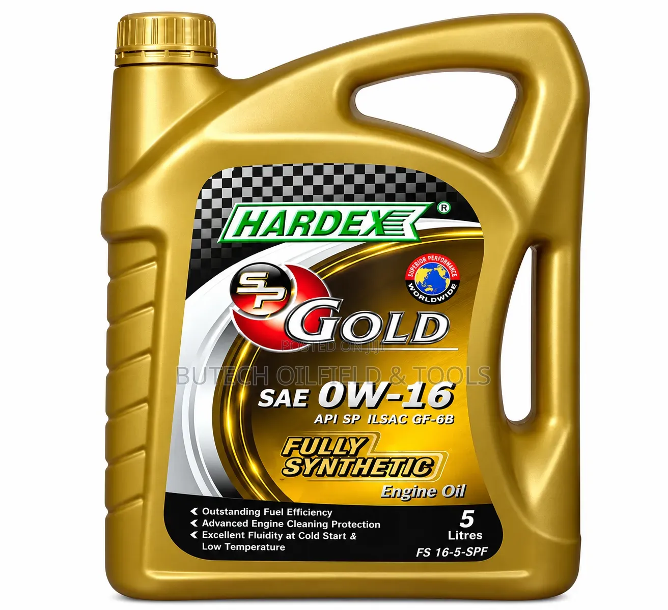 HARDEX SP GOLD 0w-16 Fully Synthetic Engine Oil – 5 Litres