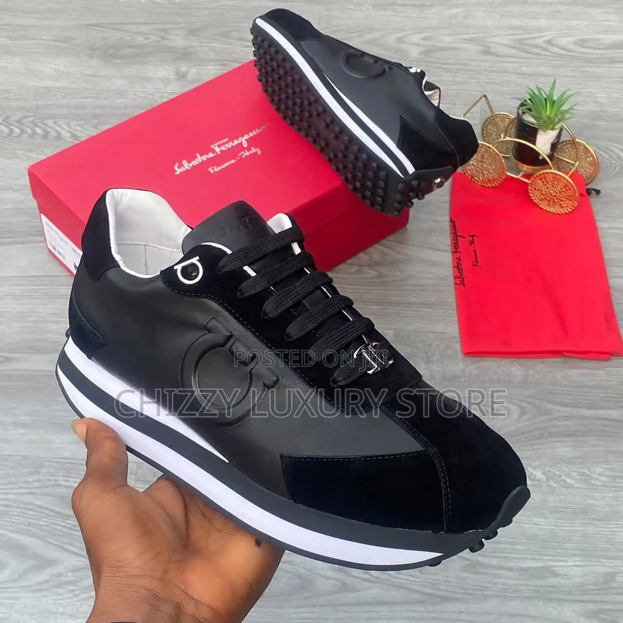 Salvatore Ferragamo Quality Luxury Men Sneakers