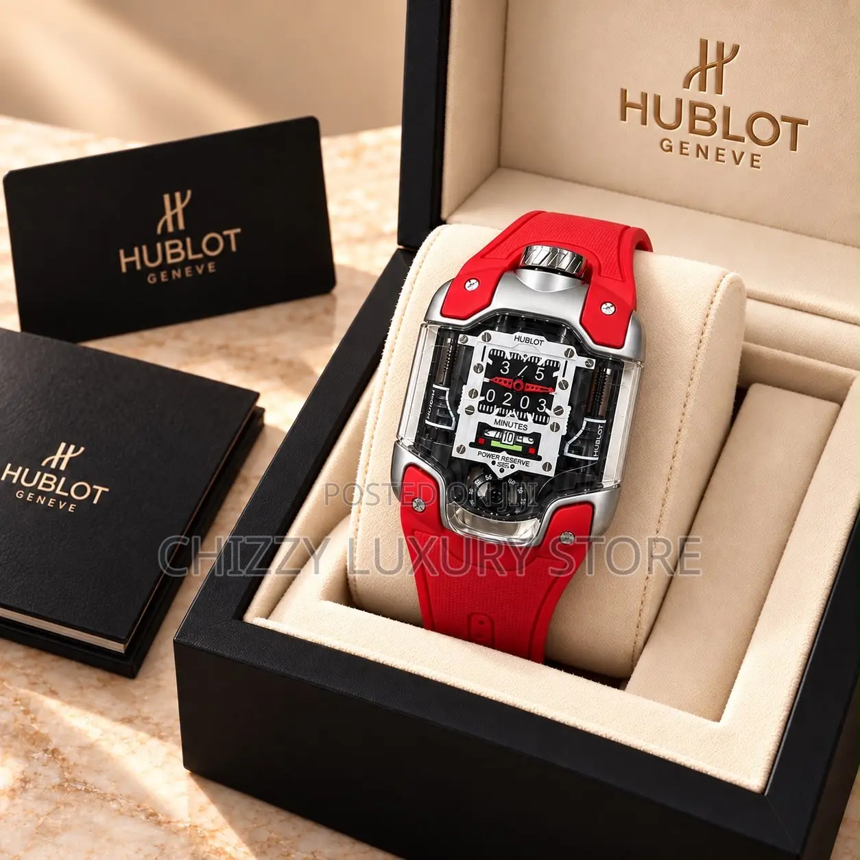 Hublot Quality Men Rubber Strap Wristwatch