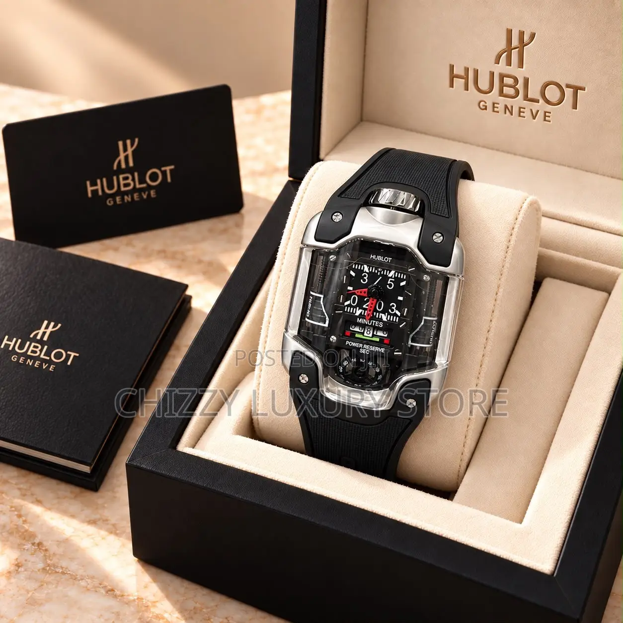 Hublot Quality Men Rubber Strap Wristwatch