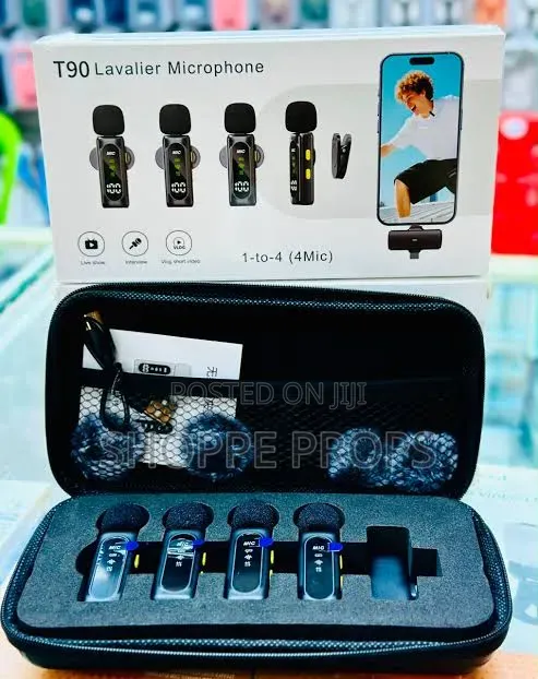 T90 4-in-1 Magnetic Wireless Mic for Mobile Phone