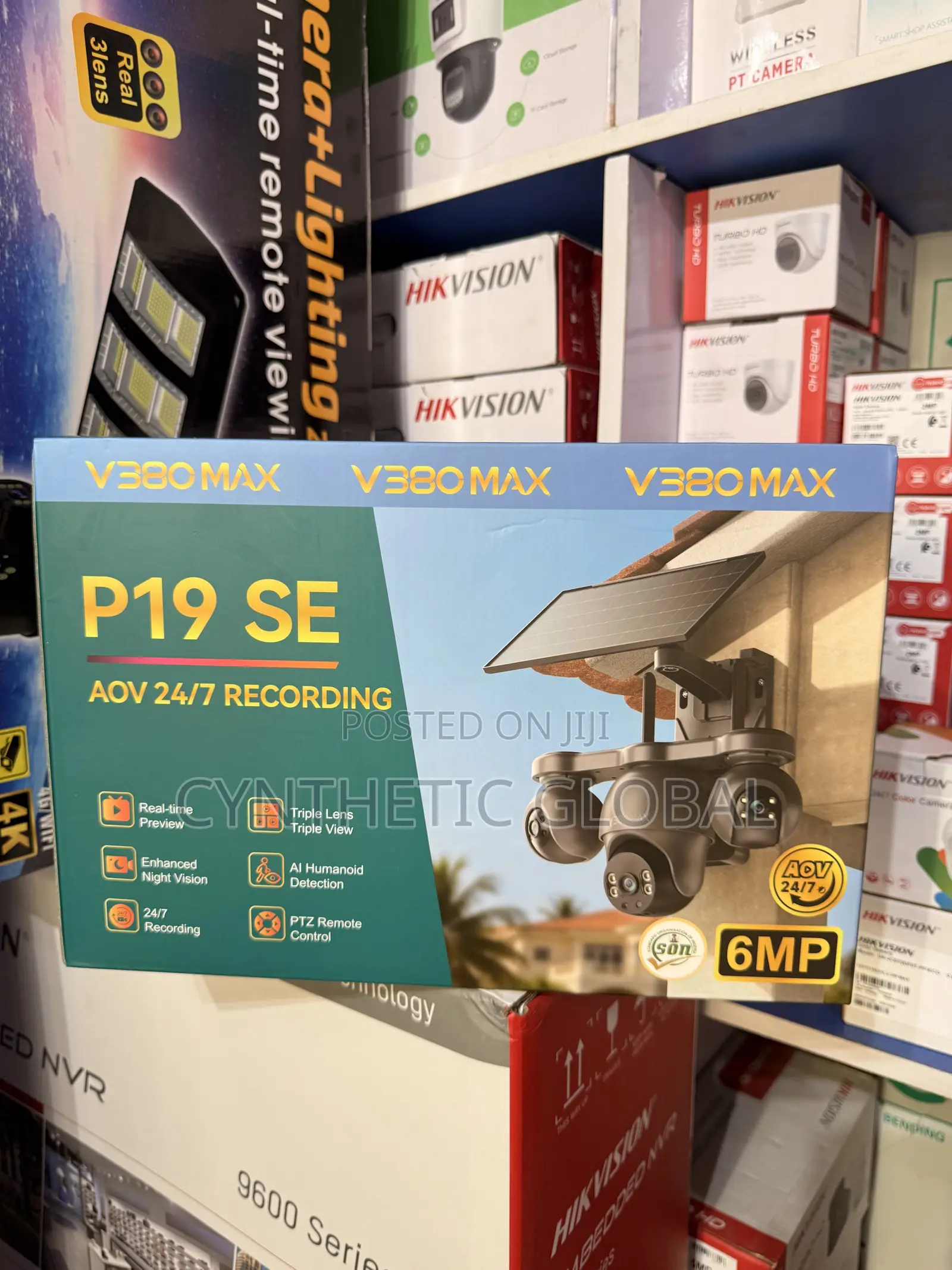 V380max 3lens 4g Solar Powered PTZ Camera