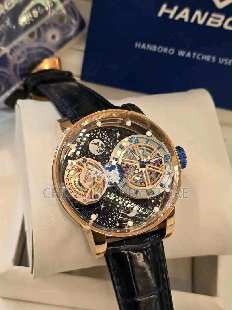 Hanboro Authentic Quality Luxury Men Chronograph Wristwatch