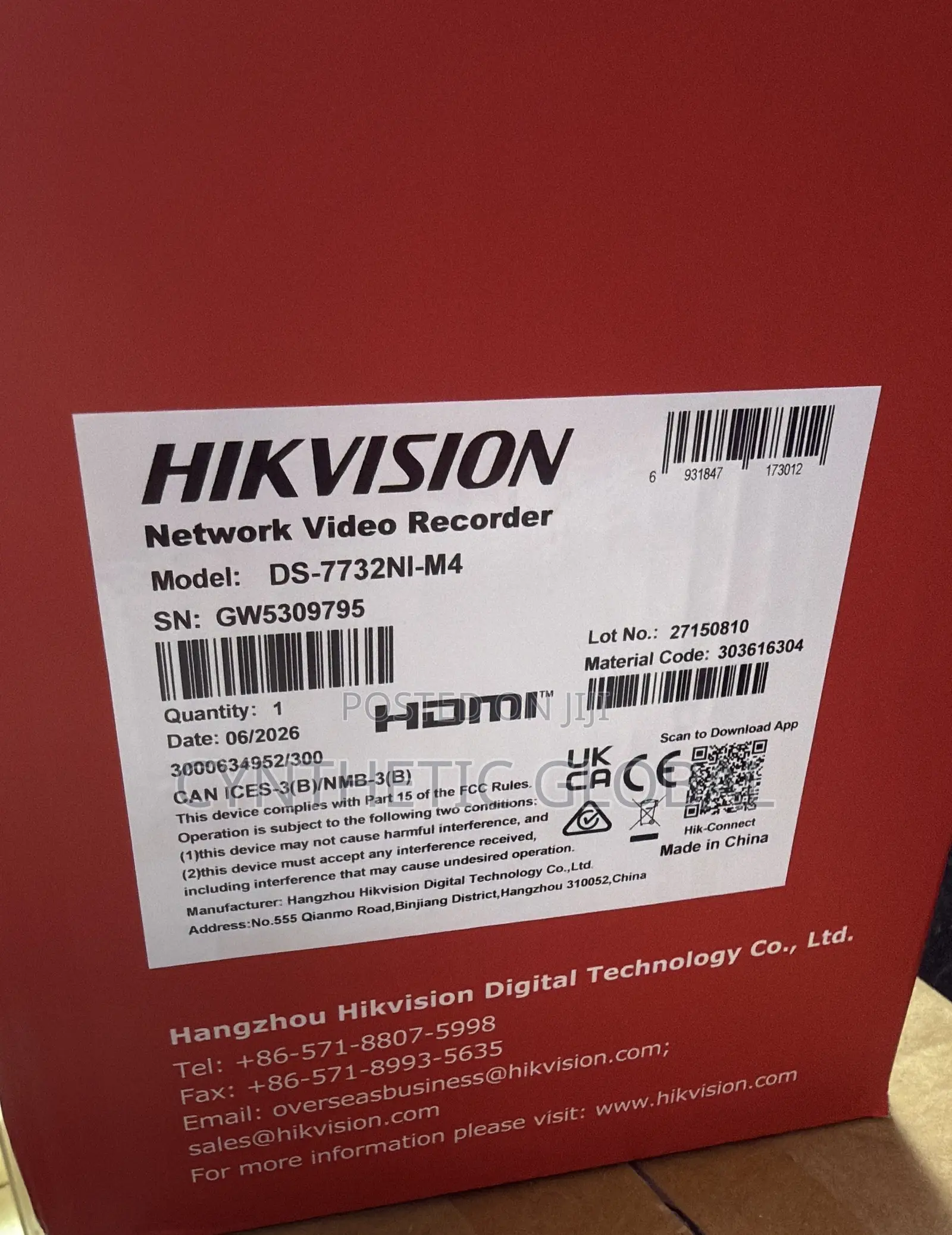 Ds-7732ni-M4 4k Hikvision 32ch Non Poe NVR With 4sata HDD Slot